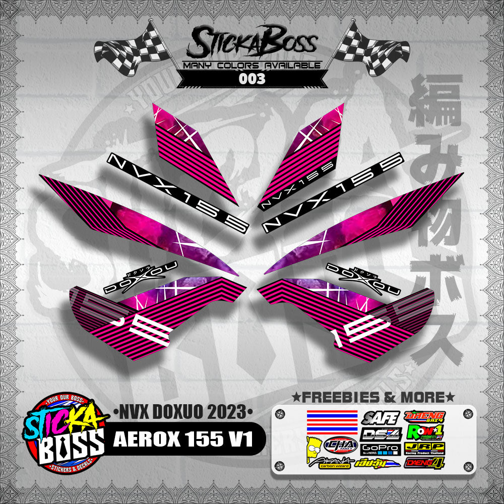 AEROX 155 V1 DECALS ( NVX DOXUO 2023 )【WITH FREEBIES】