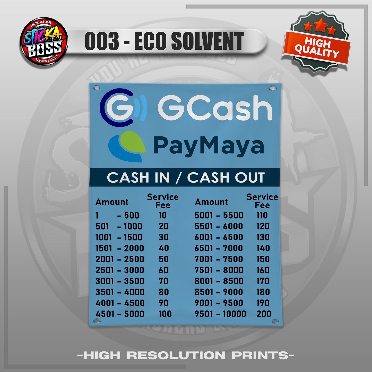 TARPAULIN CASH IN - CASH OUT RATES |  TARPAULIN HIGH RESOLUTION PRINT【STICKABOSS】