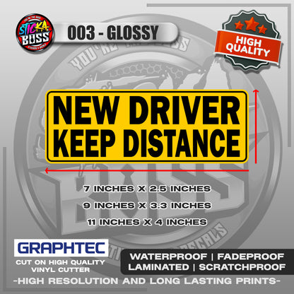 NEW DRIVER / LADY DRIVER / STUDENT DRIVER | VINYL WATERPROOF STICKER | PREMIUM LAMINATED【PRINTED】