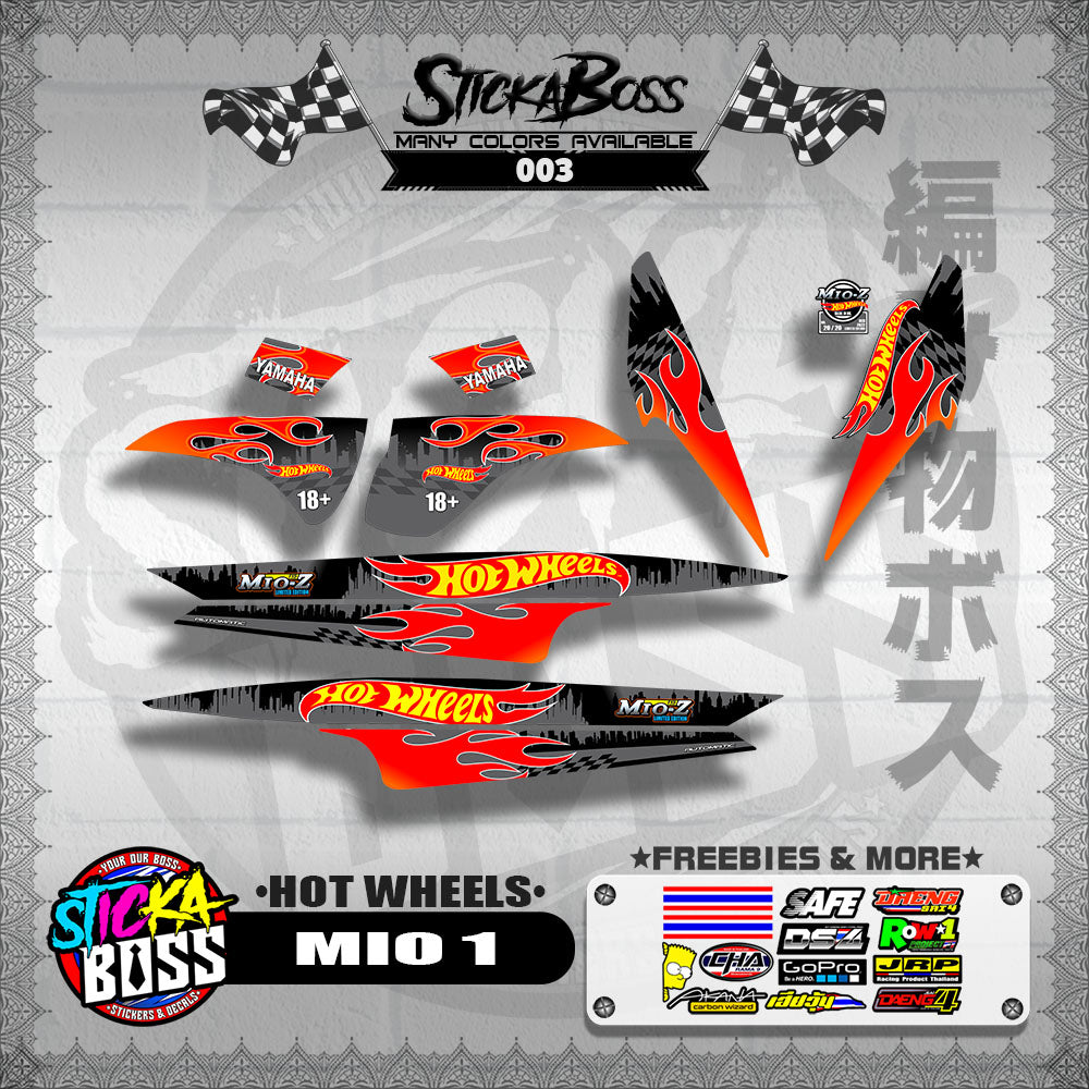 MIO 1 STICKER DECALS ( NEW HOTWHEELS INSPIRED )【WITH FREEBIES】