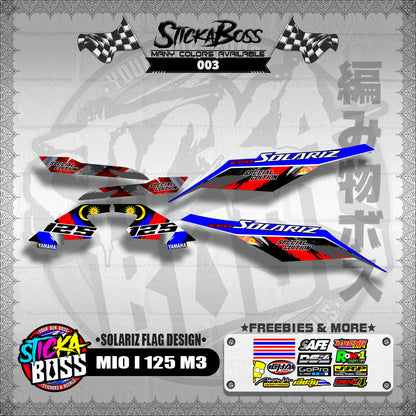 MIO I 125 M3 MALAYSIAN DECALS ( SOLARIZ FLAG DESIGN )【WITH FREEBIES】