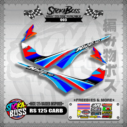 RS 125 CARB THAI DECALS ( NICE 125 RAIDER INSPIRED )【WITH FREEBIES】