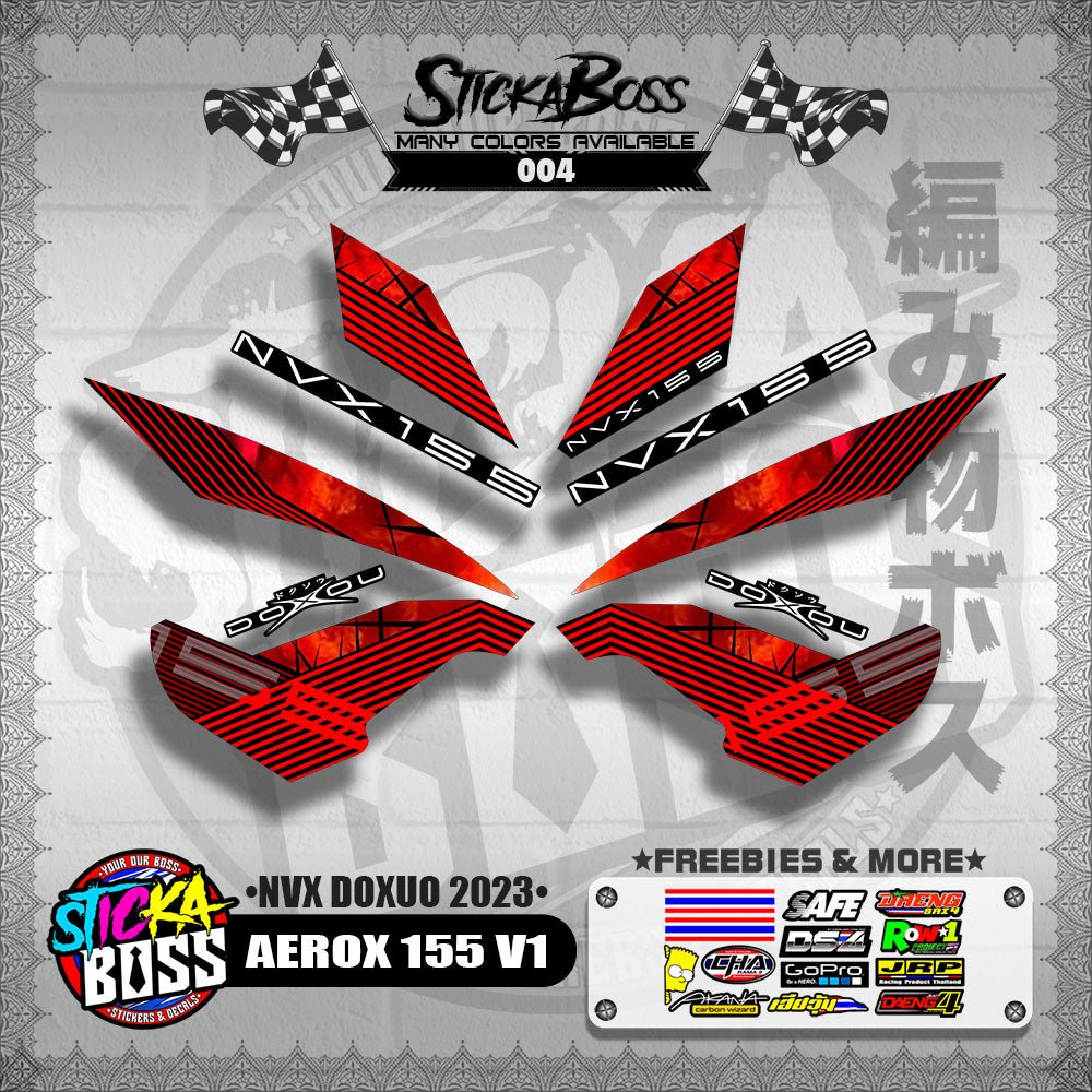 AEROX 155 V1 DECALS ( NVX DOXUO 2023 )【WITH FREEBIES】