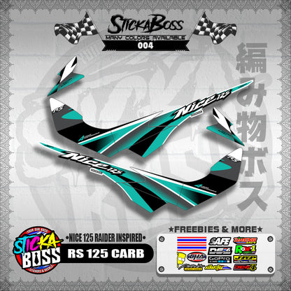 RS 125 CARB THAI DECALS ( NICE 125 RAIDER INSPIRED )【WITH FREEBIES】