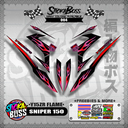 SNIPER 150 DECALS ( Y15ZR FLAME )【WITH FREEBIES】