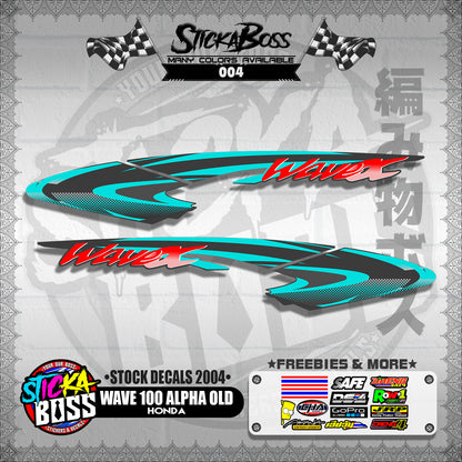 WAVE 100 ALPHA OLD ( STOCK DECALS 2004 )【WITH FREEBIES】