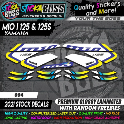 Mio i 125 & 125s (2021 Stock Decals)【PREMIUM GLOSSY LAMINATED】