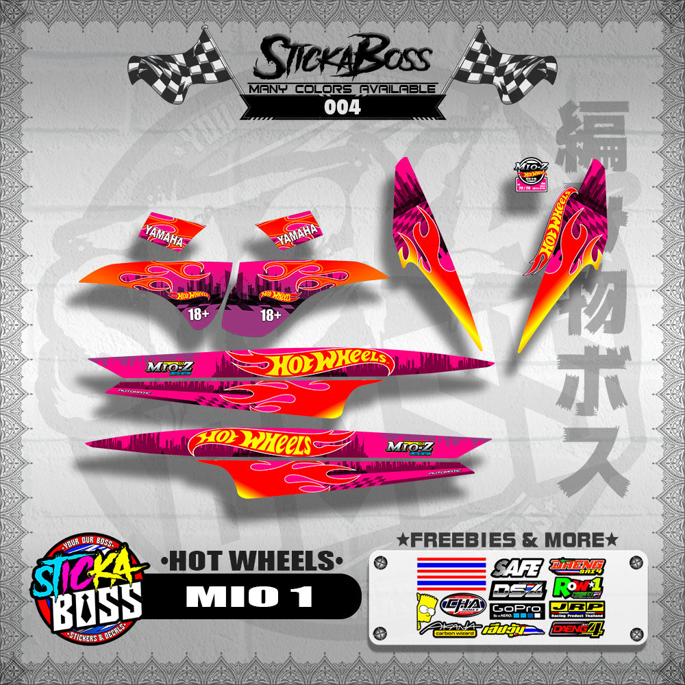 MIO 1 STICKER DECALS ( NEW HOTWHEELS INSPIRED )【WITH FREEBIES】