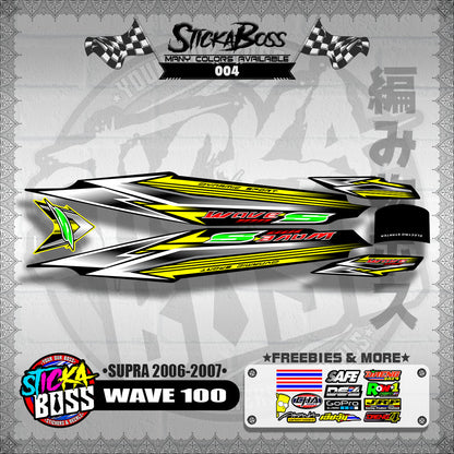 WAVE 100 DECALS ( SUPRA 2006-2007 )【WITH FREEBIES】