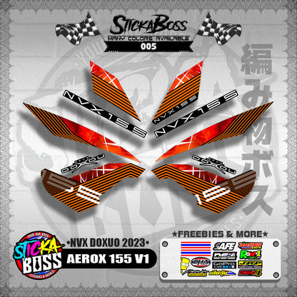 AEROX 155 V1 DECALS ( NVX DOXUO 2023 )【WITH FREEBIES】