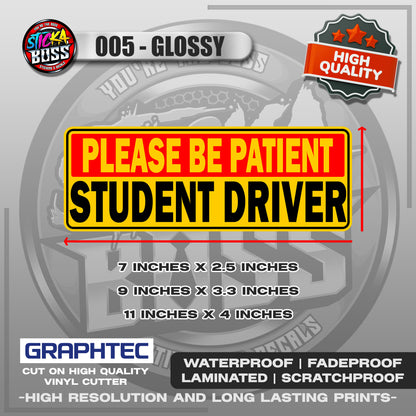 NEW DRIVER / LADY DRIVER / STUDENT DRIVER | VINYL WATERPROOF STICKER | PREMIUM LAMINATED【PRINTED】