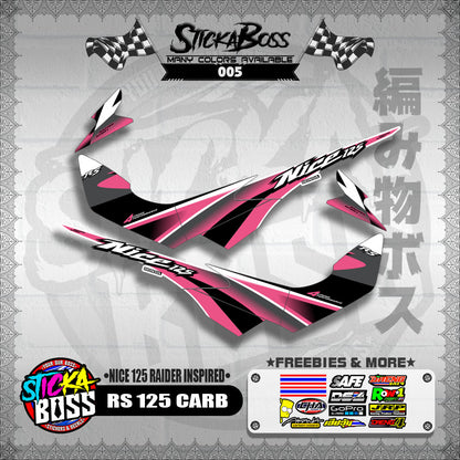 RS 125 CARB THAI DECALS ( NICE 125 RAIDER INSPIRED )【WITH FREEBIES】