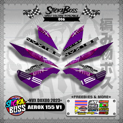AEROX 155 V1 DECALS ( NVX DOXUO 2023 )【WITH FREEBIES】
