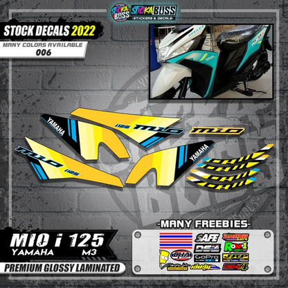 MIO I 125 M3 STOCK DECALS ( 2022 DESIGN )【WITH FREEBIES】