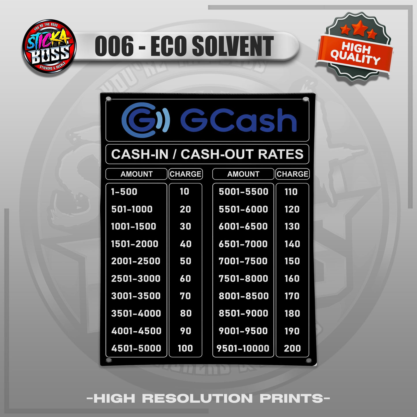 TARPAULIN CASH IN - CASH OUT RATES |  TARPAULIN HIGH RESOLUTION PRINT【STICKABOSS】