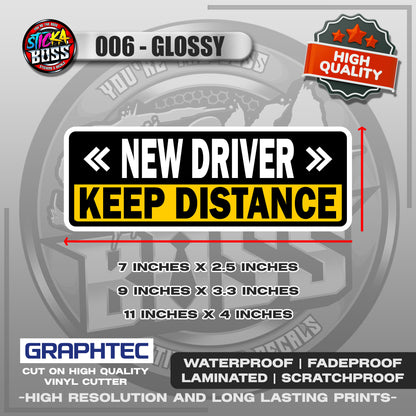 NEW DRIVER / LADY DRIVER / STUDENT DRIVER | VINYL WATERPROOF STICKER | PREMIUM LAMINATED【PRINTED】