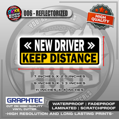 NEW DRIVER / LADY DRIVER / STUDENT DRIVER | VINYL WATERPROOF STICKER | PREMIUM LAMINATED【PRINTED】