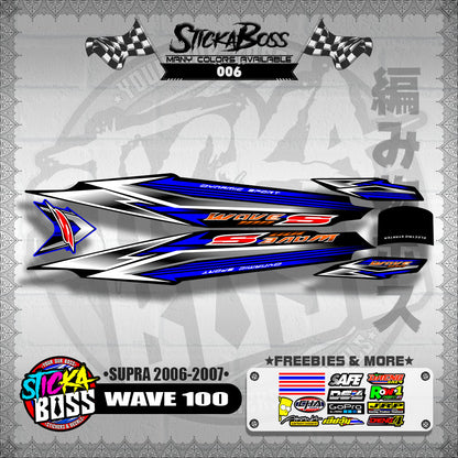 WAVE 100 DECALS ( SUPRA 2006-2007 )【WITH FREEBIES】