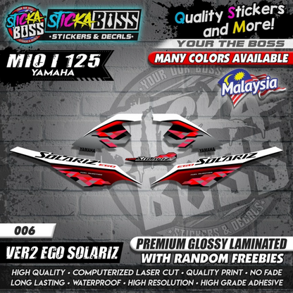 Mio i 125 Malaysian Decals ( Ver2 Ego Solariz )【WITH FREEBIES】Malaysia Concept