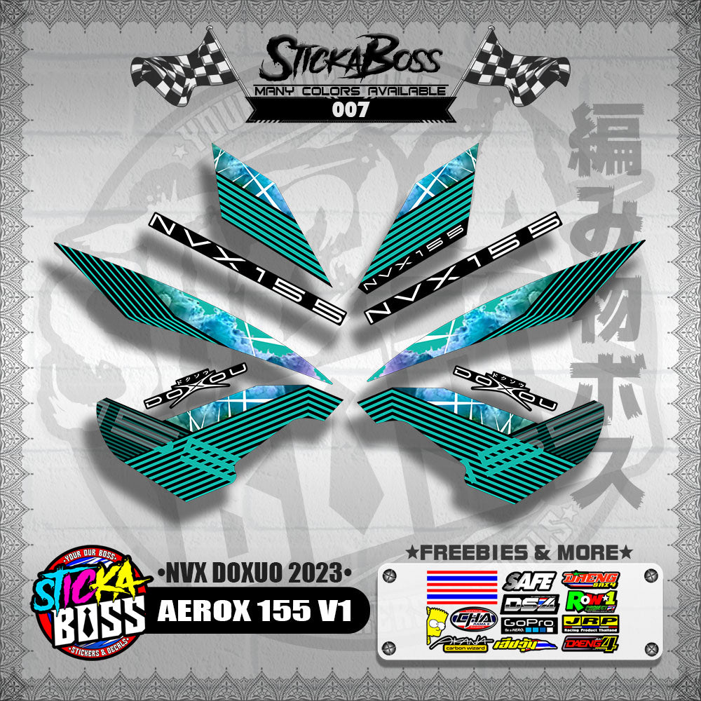 AEROX 155 V1 DECALS ( NVX DOXUO 2023 )【WITH FREEBIES】