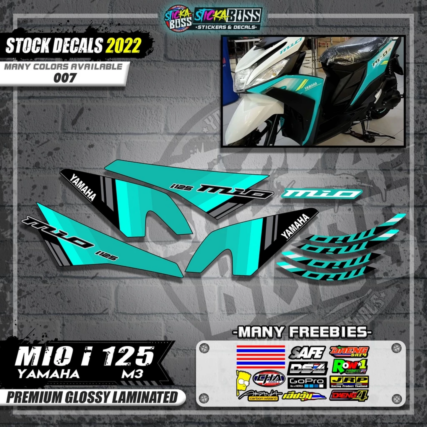 MIO I 125 M3 STOCK DECALS ( 2022 DESIGN )【WITH FREEBIES】
