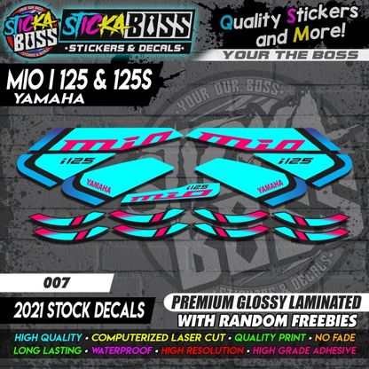Mio i 125 & 125s (2021 Stock Decals)【PREMIUM GLOSSY LAMINATED】