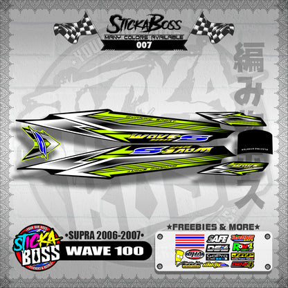 WAVE 100 DECALS ( SUPRA 2006-2007 )【WITH FREEBIES】