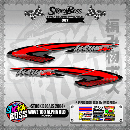 WAVE 100 ALPHA OLD ( STOCK DECALS 2004 )【WITH FREEBIES】