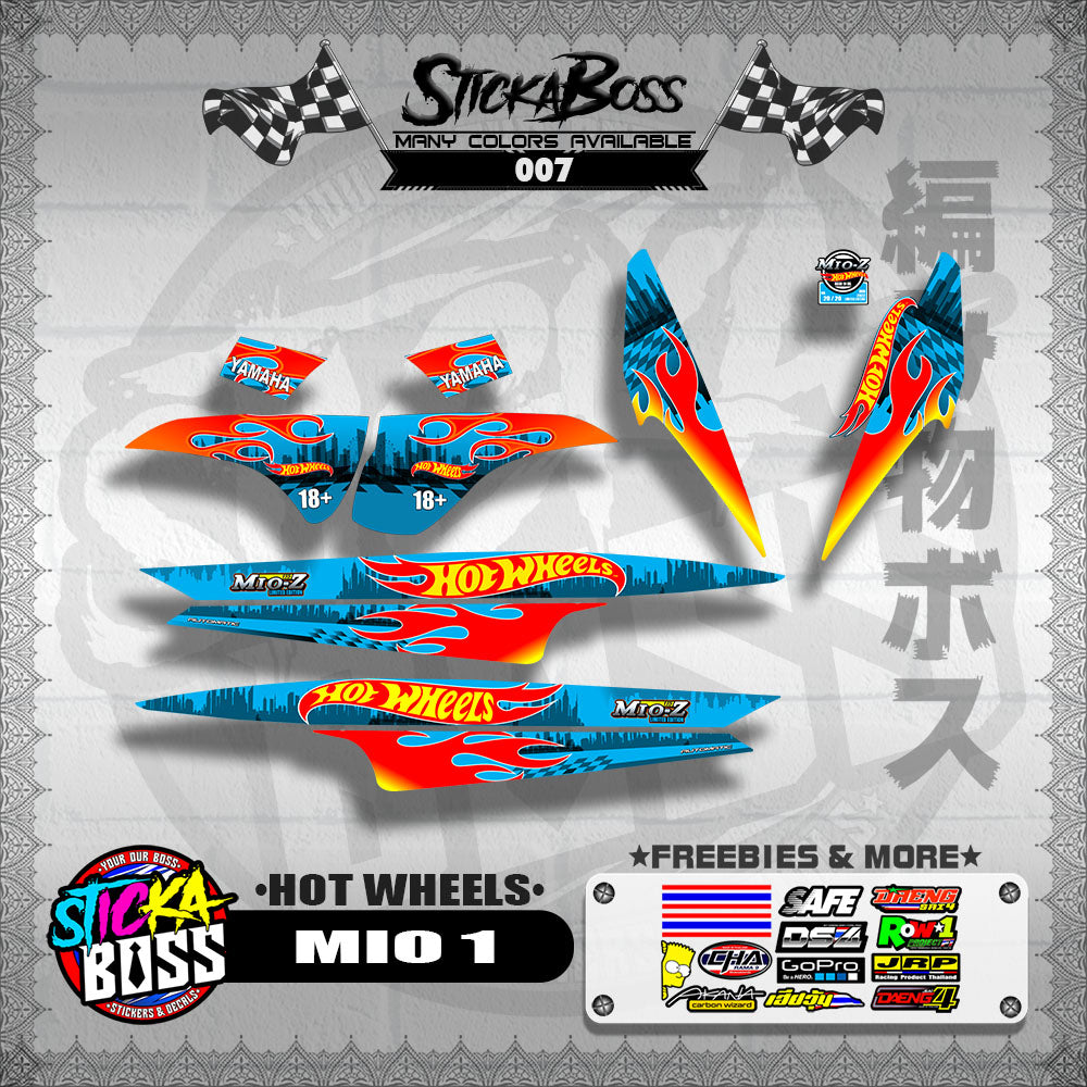 MIO 1 STICKER DECALS ( NEW HOTWHEELS INSPIRED )【WITH FREEBIES】
