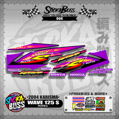 WAVE 125 S DECALS ( 2004 KARISMA )【WITH FREEBIES】