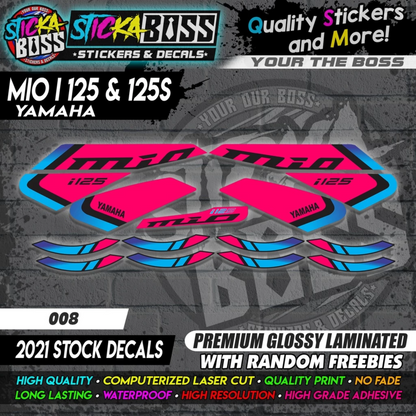Mio i 125 & 125s (2021 Stock Decals)【PREMIUM GLOSSY LAMINATED】
