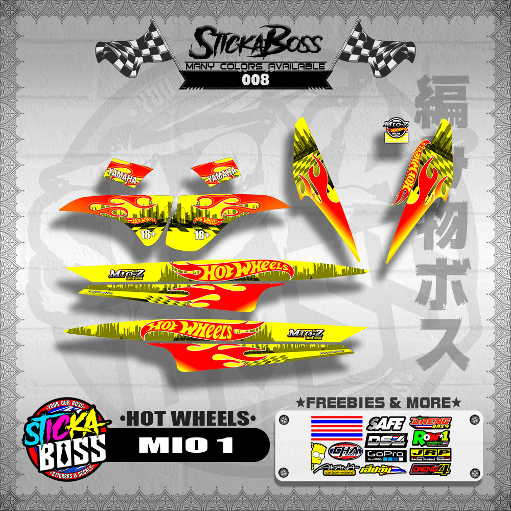 MIO 1 STICKER DECALS ( NEW HOTWHEELS INSPIRED )【WITH FREEBIES】