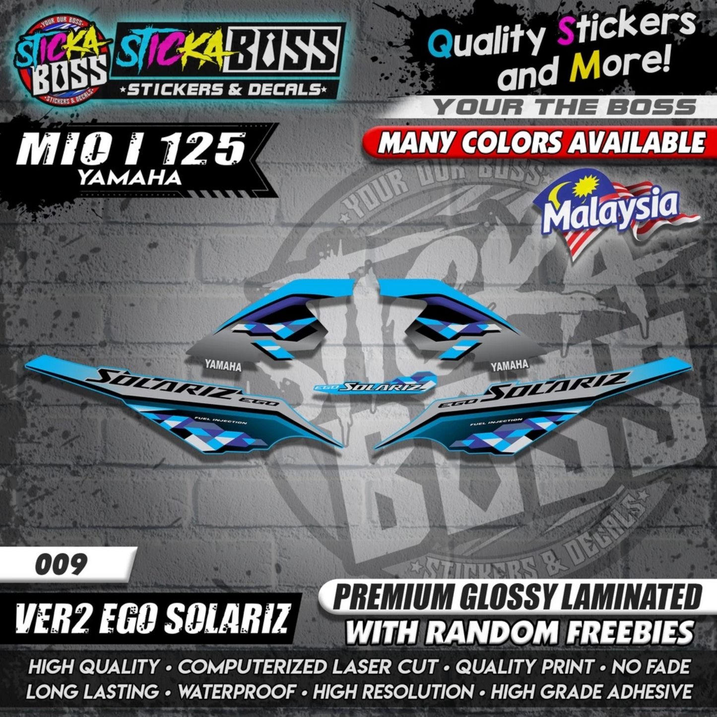 Mio i 125 Malaysian Decals ( Ver2 Ego Solariz )【WITH FREEBIES】Malaysia Concept