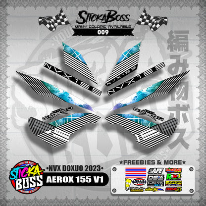 AEROX 155 V1 DECALS ( NVX DOXUO 2023 )【WITH FREEBIES】