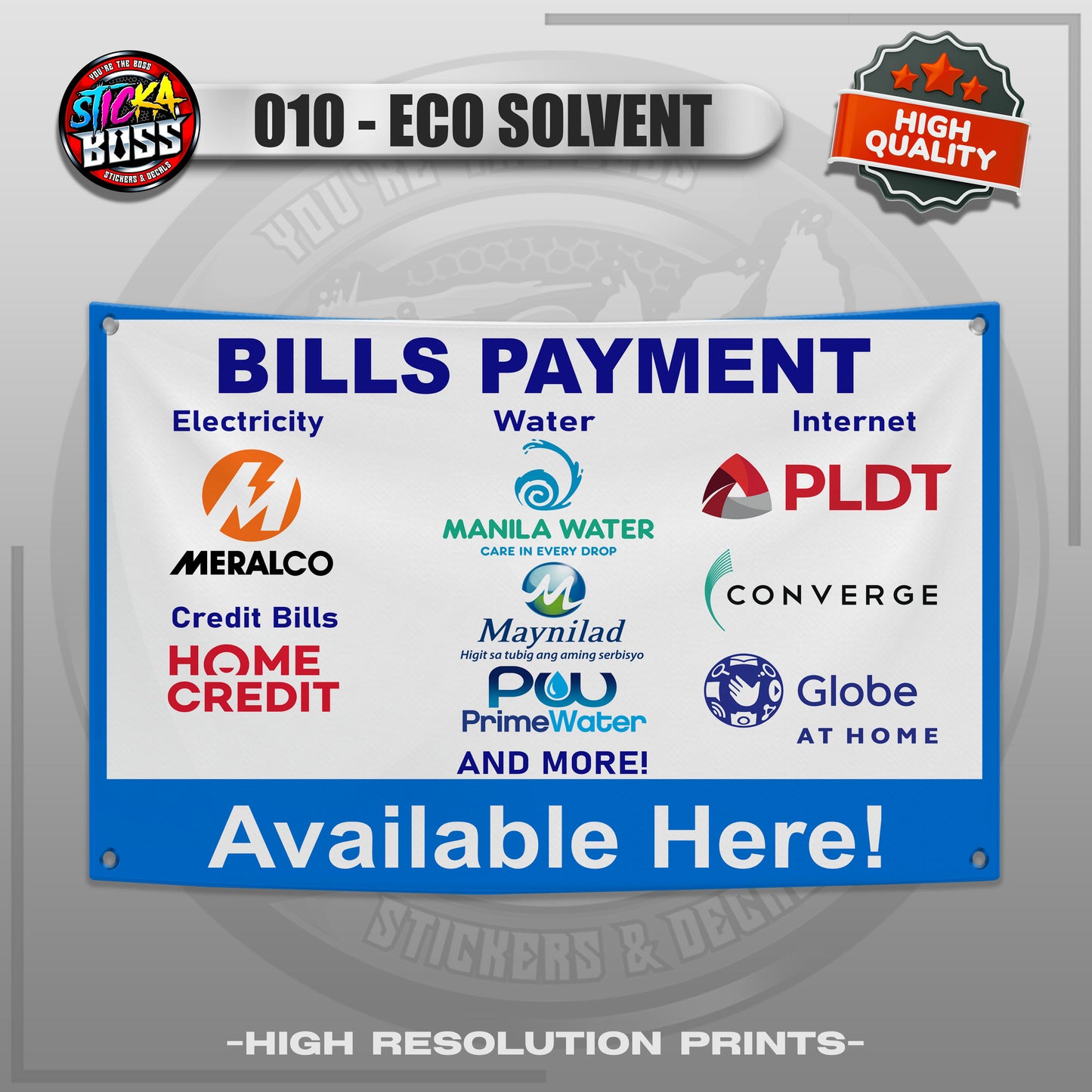 TARPAULIN BILLS PAYMENT, CASH IN - CASH OUT, ETC. |  TARPAULIN HIGH RESOLUTION PRINT【STICKABOSS】