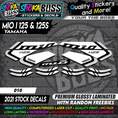 Mio i 125 & 125s (2021 Stock Decals)【PREMIUM GLOSSY LAMINATED】
