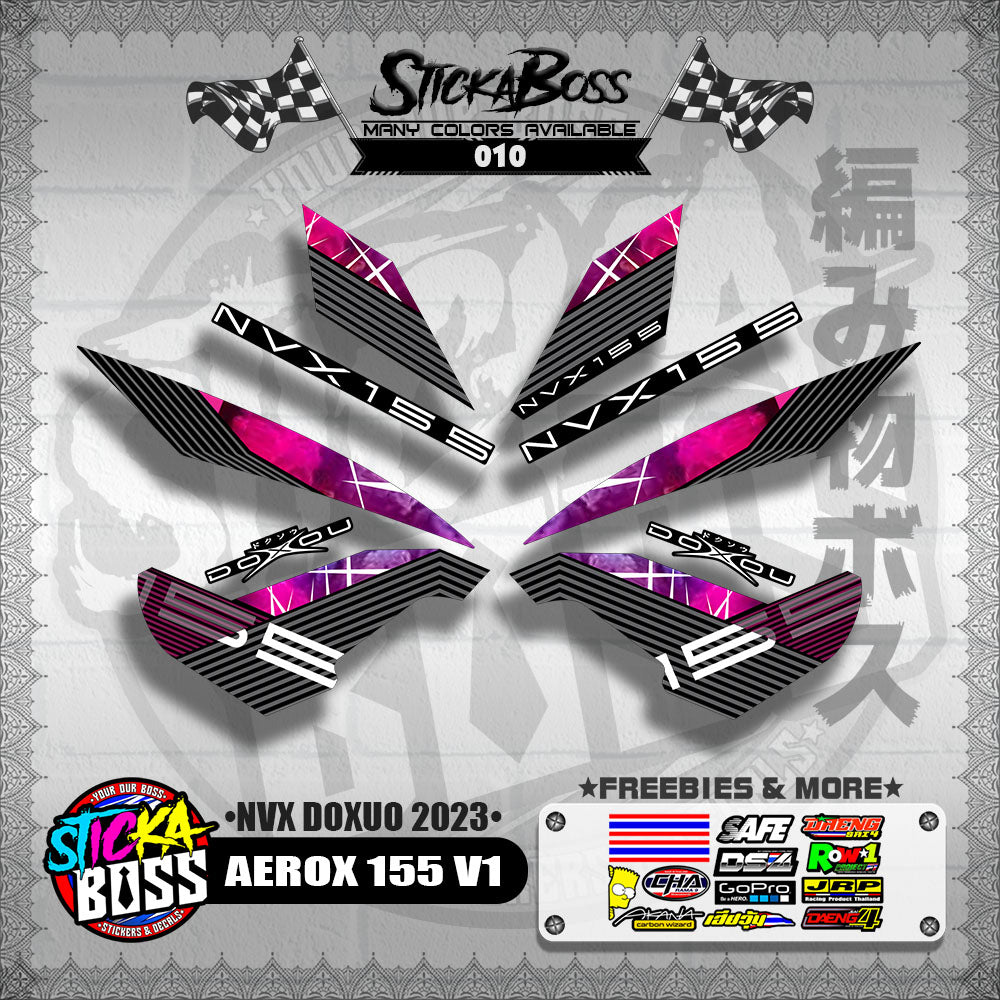 AEROX 155 V1 DECALS ( NVX DOXUO 2023 )【WITH FREEBIES】