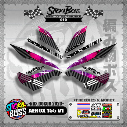AEROX 155 V1 DECALS ( NVX DOXUO 2023 )【WITH FREEBIES】