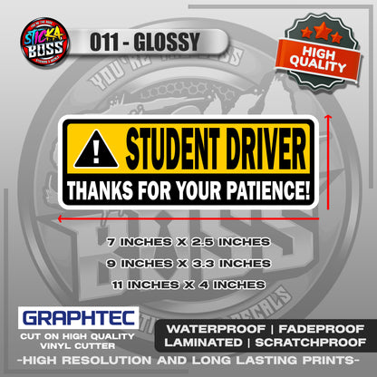NEW DRIVER / LADY DRIVER / STUDENT DRIVER | VINYL WATERPROOF STICKER | PREMIUM LAMINATED【PRINTED】