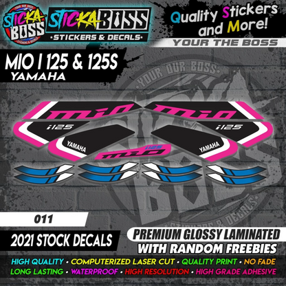 Mio i 125 & 125s (2021 Stock Decals)【PREMIUM GLOSSY LAMINATED】