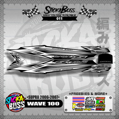 WAVE 100 DECALS ( SUPRA 2006-2007 )【WITH FREEBIES】