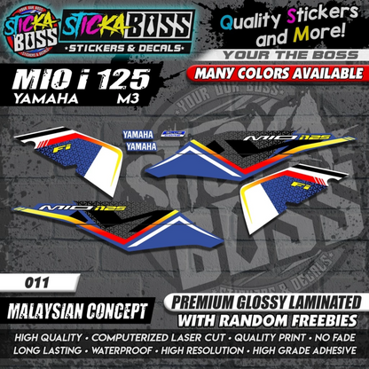 Mio i 125 Stock Decals M3 (Malaysian Concept)【WITH FREEBIES】