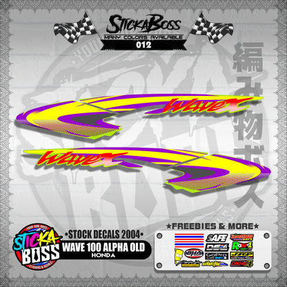 WAVE 100 ALPHA OLD ( STOCK DECALS 2004 )【WITH FREEBIES】