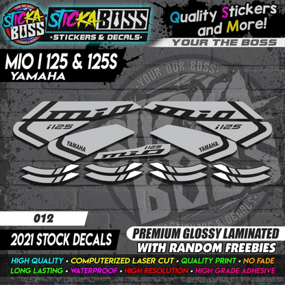 Mio i 125 & 125s (2021 Stock Decals)【PREMIUM GLOSSY LAMINATED】