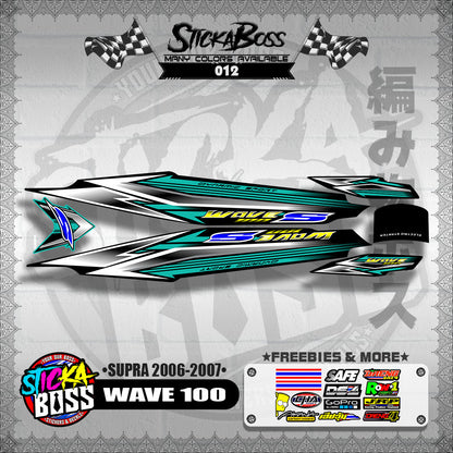 WAVE 100 DECALS ( SUPRA 2006-2007 )【WITH FREEBIES】