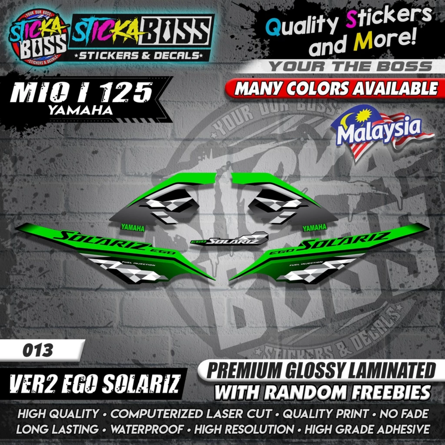 Mio i 125 Malaysian Decals ( Ver2 Ego Solariz )【WITH FREEBIES】Malaysia Concept