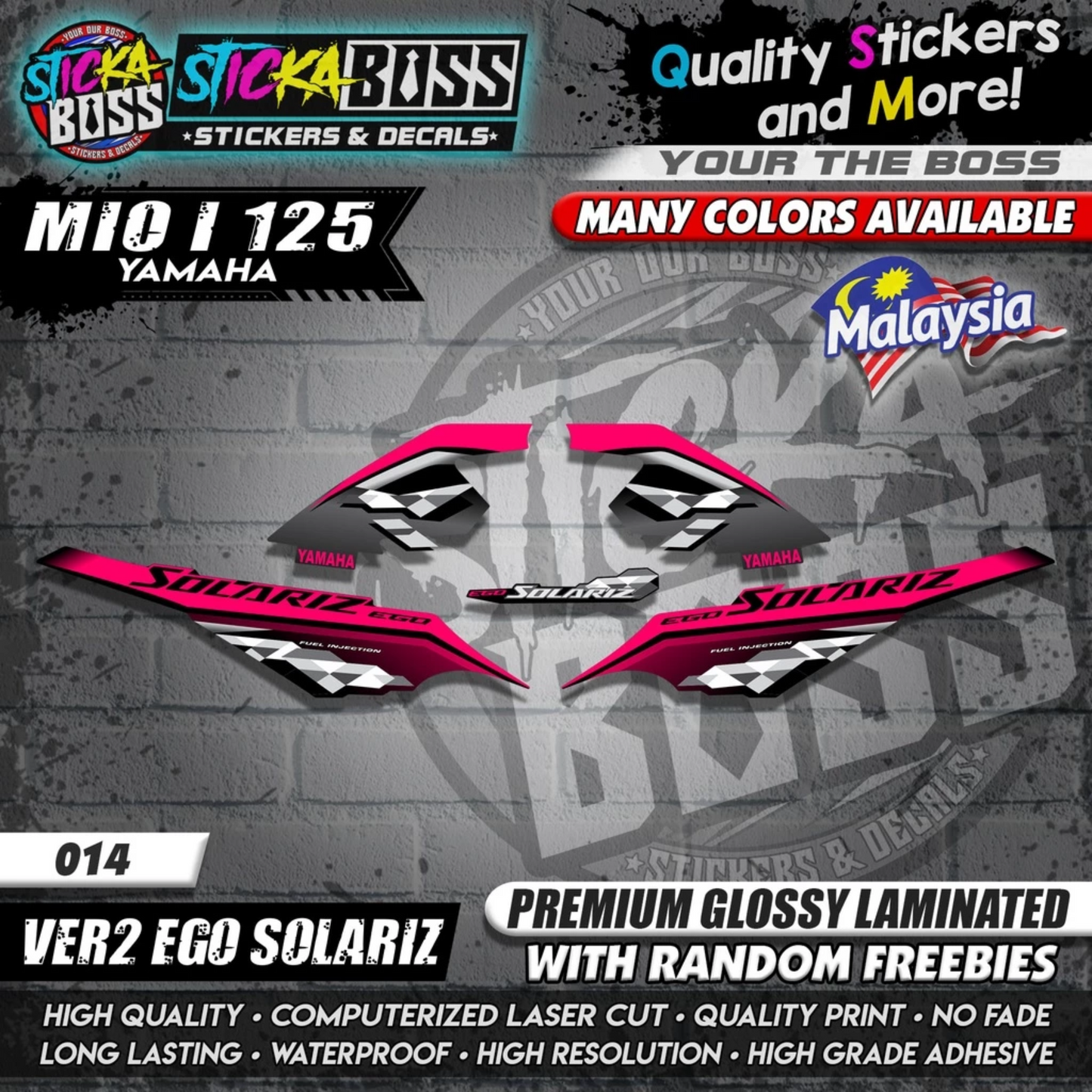 Mio i 125 Malaysian Decals ( Ver2 Ego Solariz )【WITH FREEBIES】Malaysia Concept
