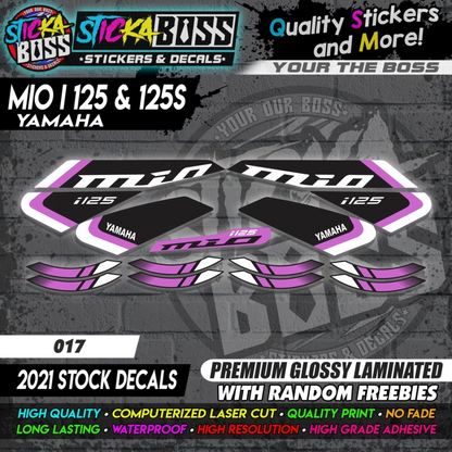 Mio i 125 & 125s (2021 Stock Decals)【PREMIUM GLOSSY LAMINATED】