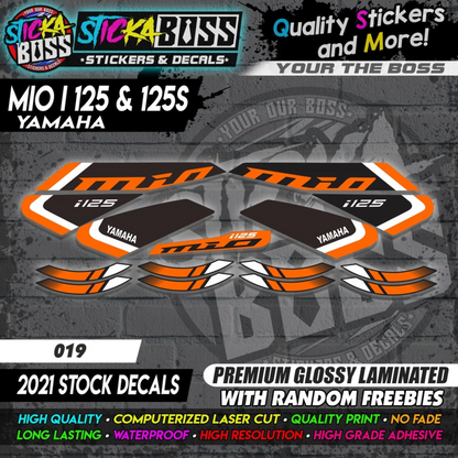 Mio i 125 & 125s (2021 Stock Decals)【PREMIUM GLOSSY LAMINATED】