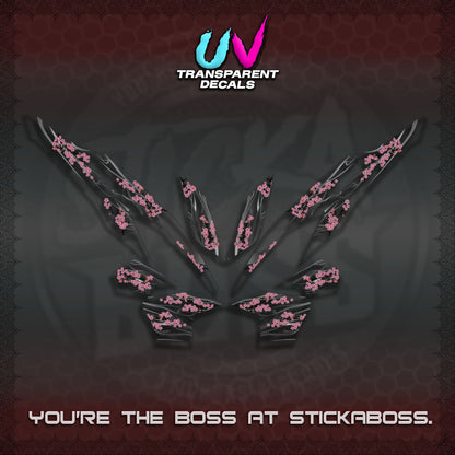 CLICK 125 V2 UV TRANSPARENT DECALS (2026 NEW SAKURA WIND)STICKER DECALS By STICKABOSS